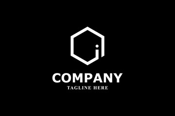 letter j and hexagon monogram logo