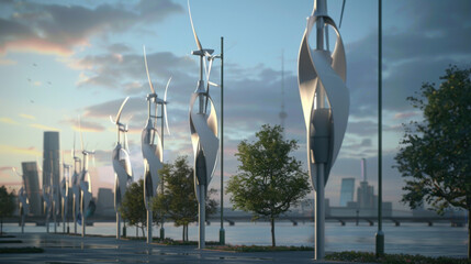 Vertical wind turbines in urban environments