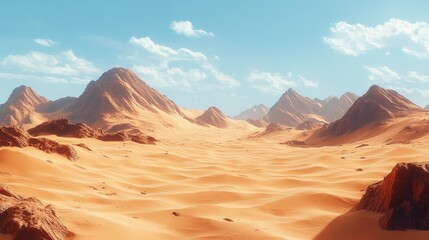 Naklejka premium Close up of desert details, showcasing the delicate texture formed by soft and delicate sand grains on the surface. Capturing the essence of desert tranquility and vast landscapes.