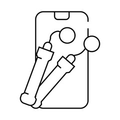 electronic skipping rope gym device line icon vector. electronic skipping rope gym device sign. isolated contour symbol black illustration