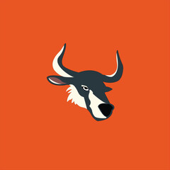 Vector graphic of an elegant bull head cow buffalo logo design. This vector is perfect for company logos, t-shirt designs, templates, banners, decorations, stickers, identity names, business and brand