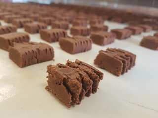 Snack Sized Chocolate Brownie production