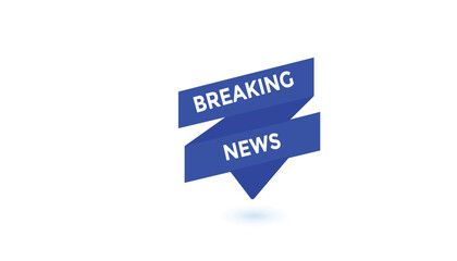 Breaking news  button web banner templates. Vector Illustration 
