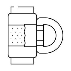 weighting gym equipment line icon vector. weighting gym equipment sign. isolated contour symbol black illustration