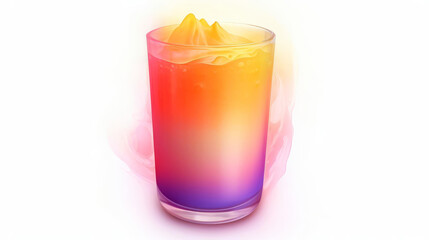 Vibrant and refreshing drink with a stunning gradient color, perfect for summer gatherings and festive occasions.