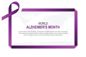 World Alzheimers Month background.