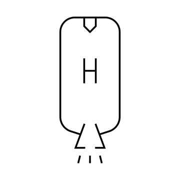 recommend clip art: rocket fuel hydrogen line icon vector. rocket fuel hydrogen sign. isolated contour symbol black illustration