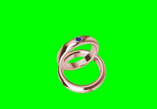 two rings on green background, Wedding Ring