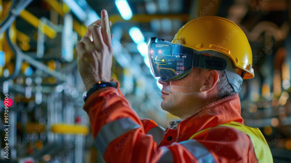 Poster workers using augmented reality for maintenance