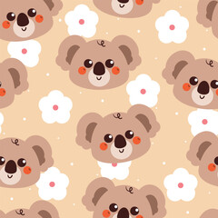Naklejka premium seamless pattern cartoon koala. cute wallpaper for textile, gift wrap paper