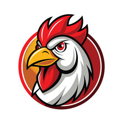 Hen Mascot Logo Design with Modern illustration Concept Style for Badge, Emblem and T Shirt Printing