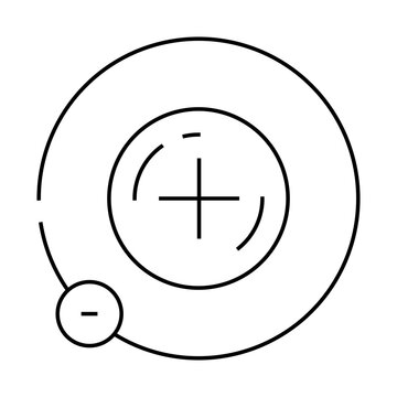 recommend clip art: atom hydrogen line icon vector. atom hydrogen sign. isolated contour symbol black illustration