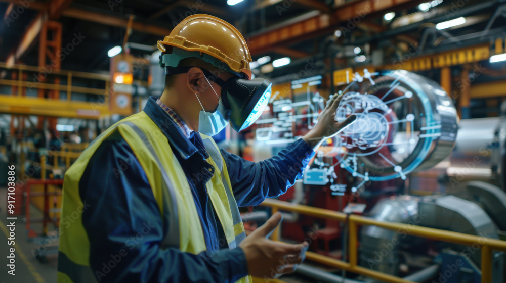 Poster workers using augmented reality for maintenance
