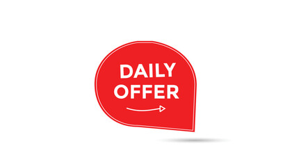 Daily offer button web banner templates. Vector Illustration 