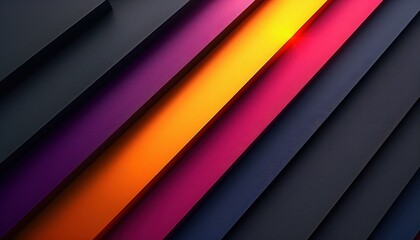 Abstract design featuring vibrant colored stripes on a dark background.