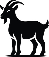 Goat silhouette icon symbol logo black design vector illustration