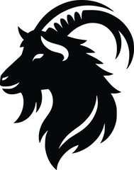 Goat silhouette icon symbol logo black design vector illustration