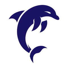 Dolphin jumping vector flat design