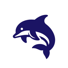 Dolphin jumping vector flat design