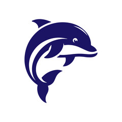 Dolphin jumping vector flat design