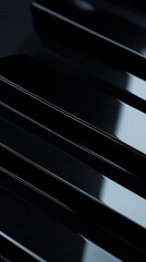 Obraz premium Close-up of black metallic surface with