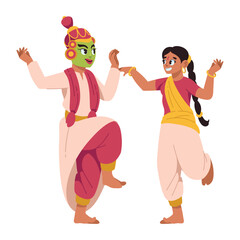 dancers in onam south indian kerala festival