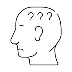 question neurosis line icon vector. question neurosis sign. isolated contour symbol black illustration