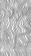 Black and White Background for vertical social media featuring wavy lines in abstract and animal print style. Modern monochrome print in a seamless pattern design, create a repetitive pattern.