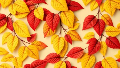 Fototapeta premium 3d autumn leaves background