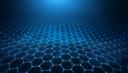 Fototapeta premium Hexagonal Wireframe Surface: Abstract Vector for Science and Technology