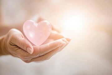 Fototapeta premium Heartfelt Volunteering and Compassion; Symbol of Care and Support