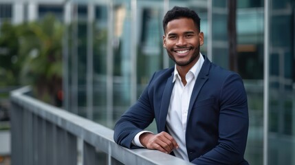 The smiling professional man