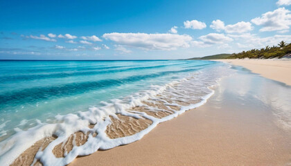 Obraz premium Pristine Caribbean Beach with Gentle Waves 