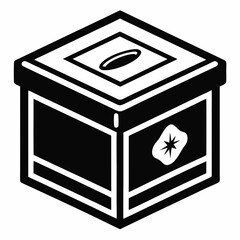 ballot box with the flag