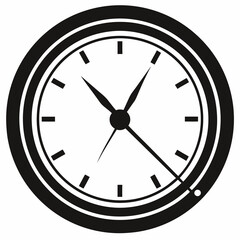 clock on a white background