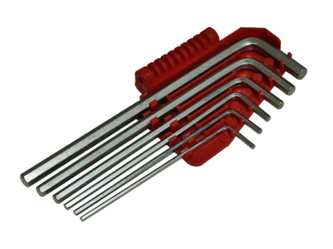  Allen key set, isolated on transparent background