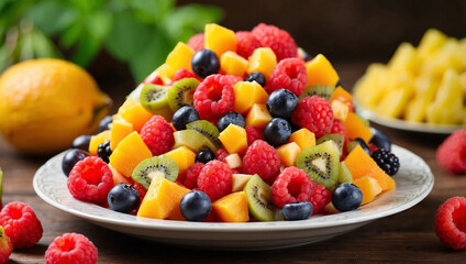 fruit salad in a bowl