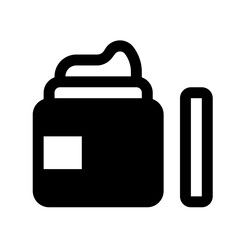 Cream Glyph Icon. Single icon, glyph vector icon	