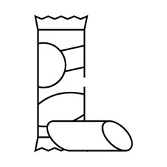 rigatoni pasta line icon vector. rigatoni pasta sign. isolated contour symbol black illustration