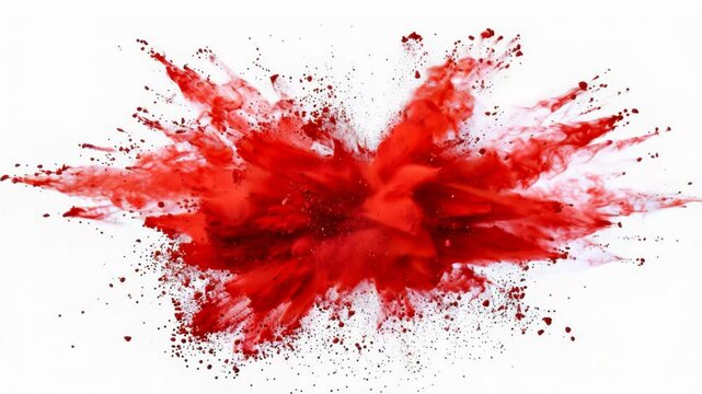 Explosive Red Paint Burst