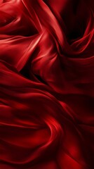 Obraz premium Red silk fabric background with flowing texture