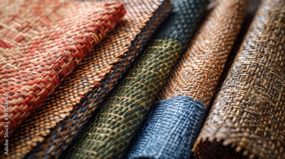 Poster design a set of paper textures with a fabric-like appearance. how do the woven patterns and textures
