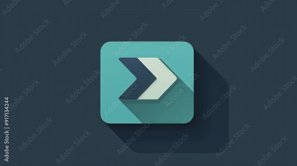 Poster design an arrow icon for a navigation app. what design features ensure it is easily recognizable and