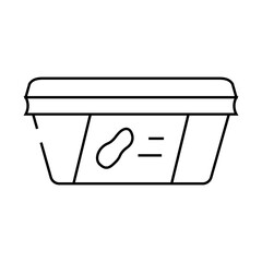 paste peanut package line icon vector. paste peanut package sign. isolated contour symbol black illustration