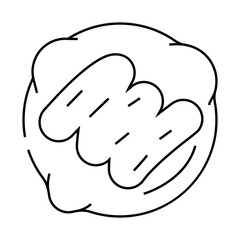 Obraz premium cookies with peanut butter line icon vector. cookies with peanut butter sign. isolated contour symbol black illustration