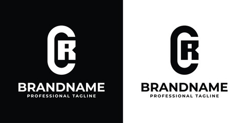 Letters CR or OR Monogram Logo Set, for any business with CR, RC, OR, or RO initials