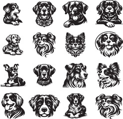 Obraz premium Dog Silhouette Vectors & Illustrations