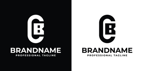 Letters CB or OB Monogram Logo Set, for any business with CB, BC, OB, or BO initials