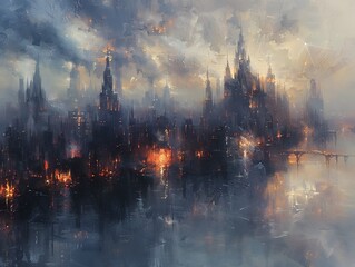 Obraz premium City in the Clouds.