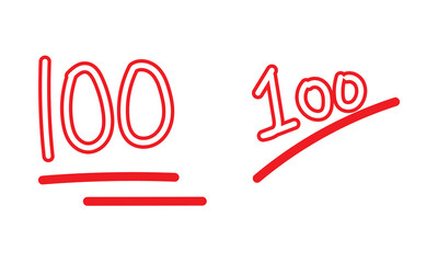 one hundred logo icon design illustration